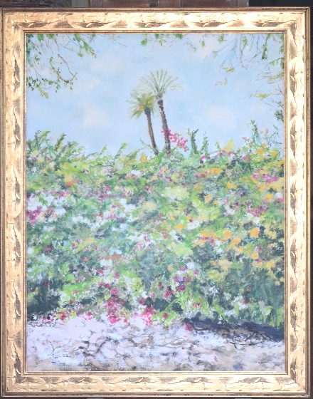 The endless love - floral painting by Khalda Hamouda 